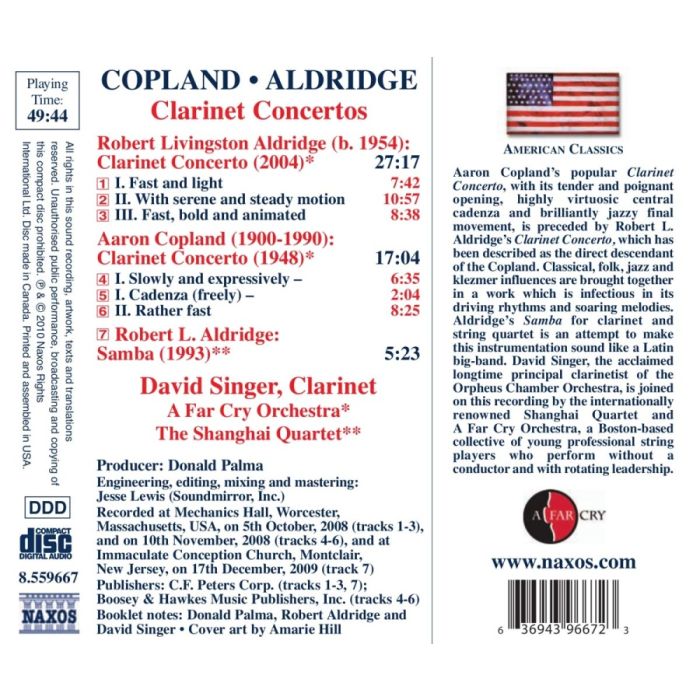 Copland, Aldrige: Clarinet Concertos - slide-1