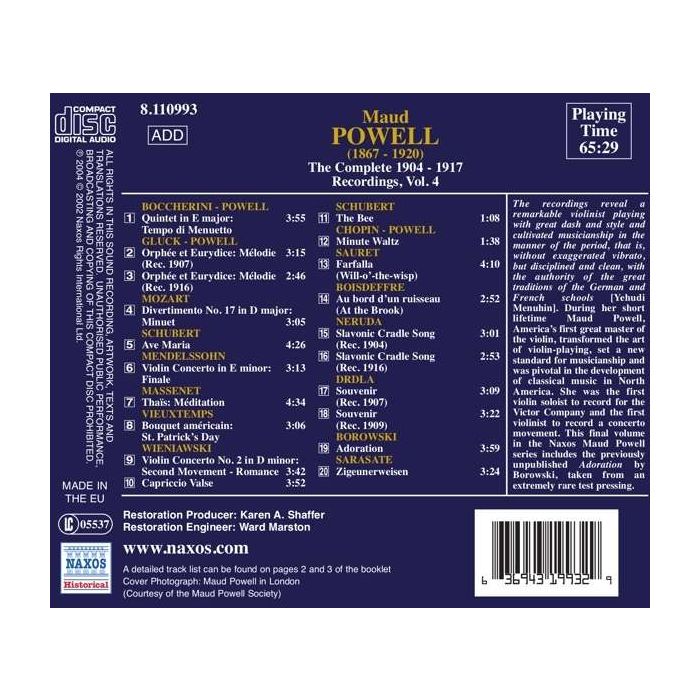 Maud Powell - Complete Recordings Vol 4 - slide-1