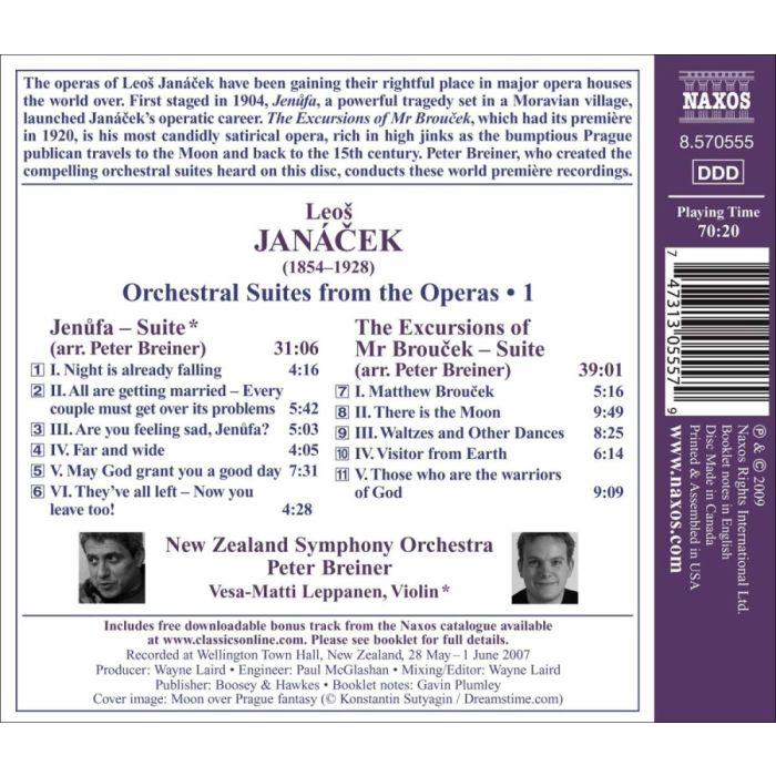 JANACEK: Orchestral Suites from the Operas Vol. 1 - Jenufa, The Excursions of Mr Broucek - slide-1
