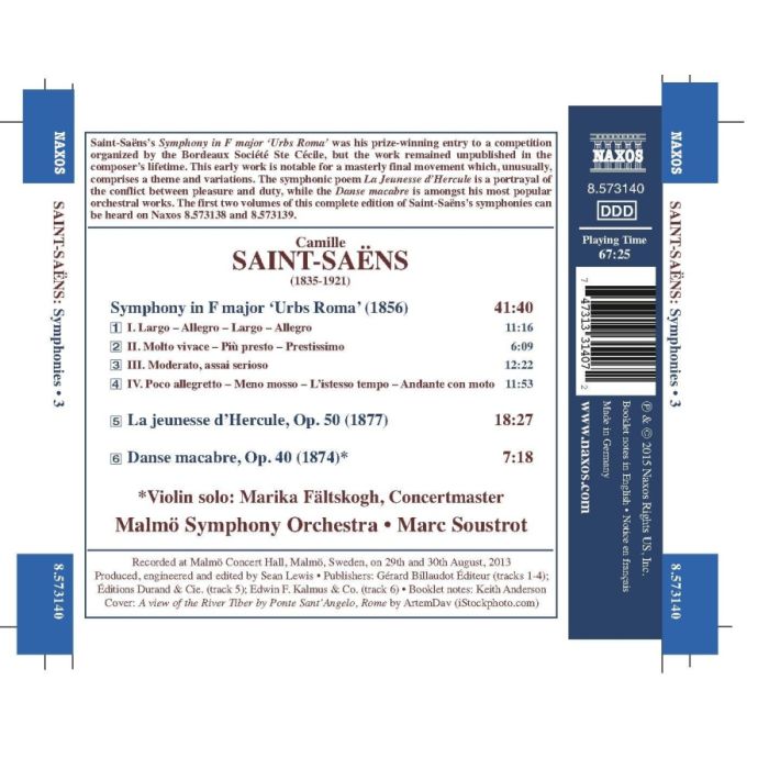 Saint-Saëns: Symphonies Vol. 3 - Symphony in F ‘Urbs Roma’ La jeunesse d’Hercule - slide-1