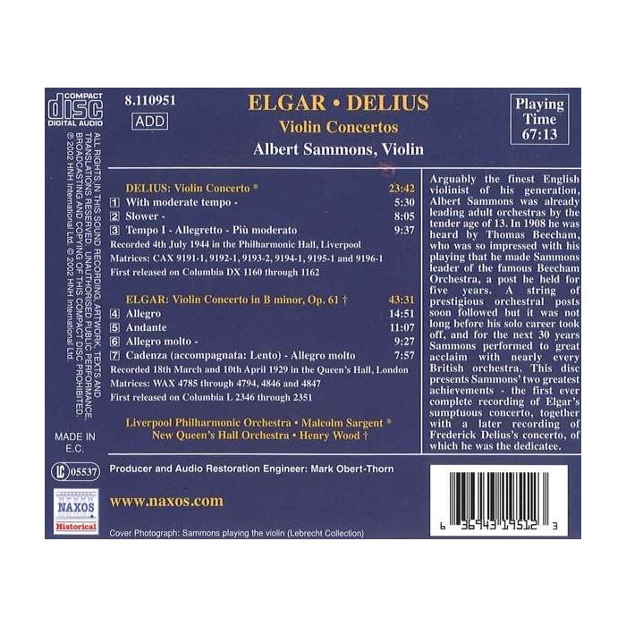 Delius / Elgar-Violin Concertos - slide-1