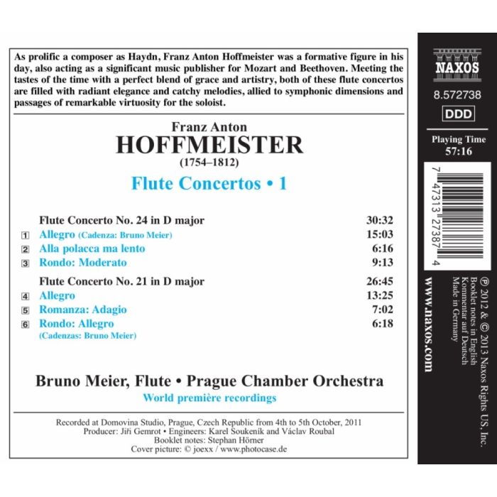Hoffmeister: Flute Concertos Vol. 1 - slide-1