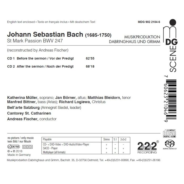 Bach: St. Mark Passion BWV 247 - slide-1