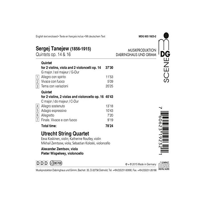 Taneyev: String Quintets op. 14 & 16 - slide-1