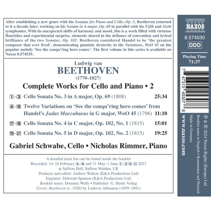 Beethoven: Complete Works for Cello and Piano Vol. 2 - slide-1