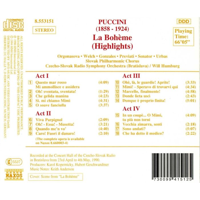 PUCCINI: La Boheme ( Highlights) - slide-1