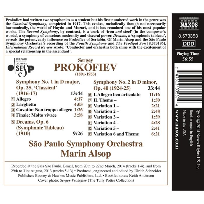 Prokofiev: Symphonies Nos. 1 & 2; Dreams, Op. 6 - slide-1