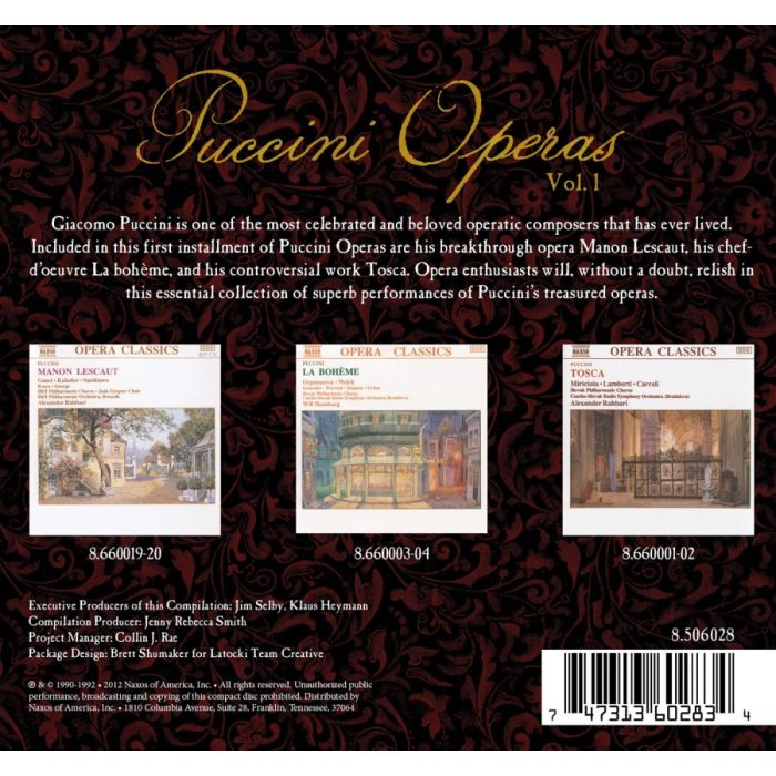 Puccini Operas Vol. 1 - Manon Lescaut, La boheme, Tosca - slide-1