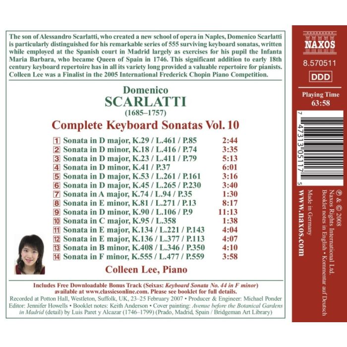 Scarlatti: Domenico: Complete  Sonatas Vol. 10 - slide-1