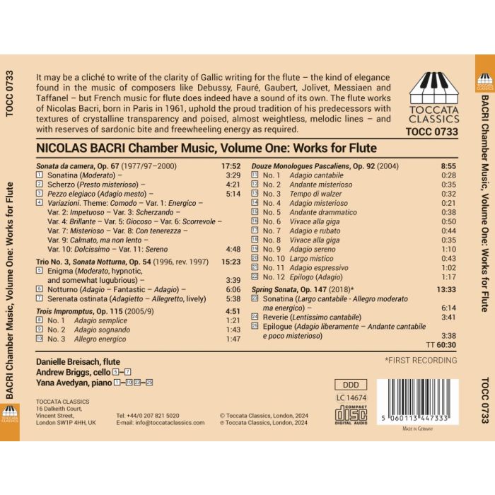 Bacri: Chamber Music Vol. 1 - slide-1