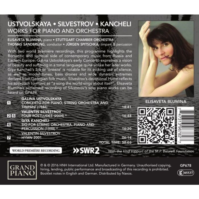 Works for Piano and Orchestra: Ustvolskaya, Silvestrov, Kancheli - slide-1
