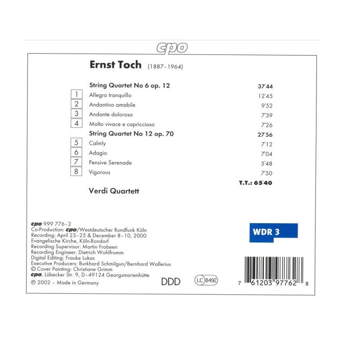 TOCH: String Quartets 6 & 12 - slide-1