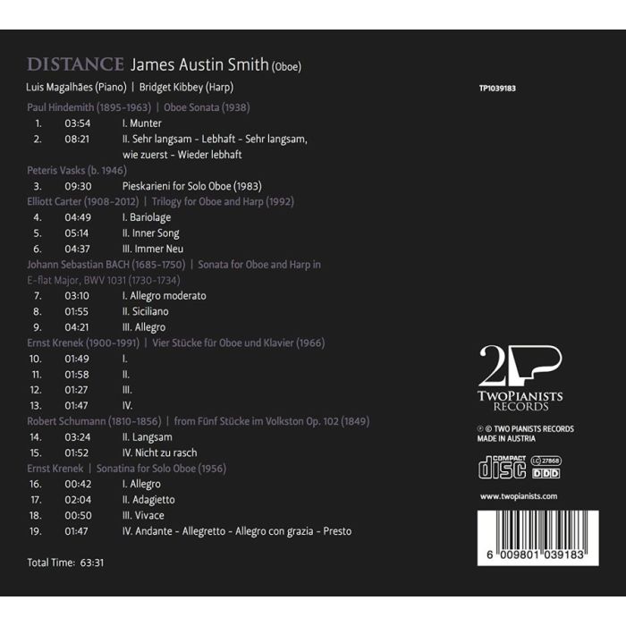Distance - Hindemith; Vasks; Carter; Bach; Krenek; Schumann - slide-1