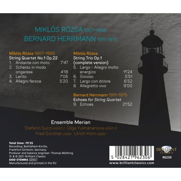 Rózsa & Herrmann: Music for String Quartet - slide-1