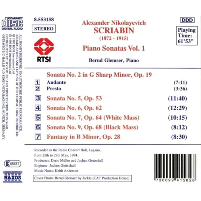 SCRIABIN: Piano Sonatas, Vol. 1 - slide-1