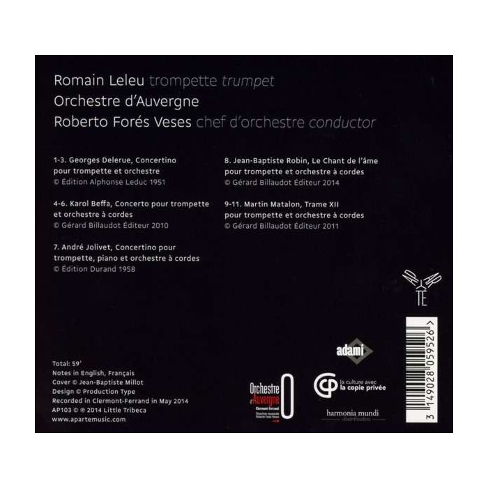Trumpet Concertos – Delerue, Jolivet, Beffa, Robin, Matalon, - slide-1