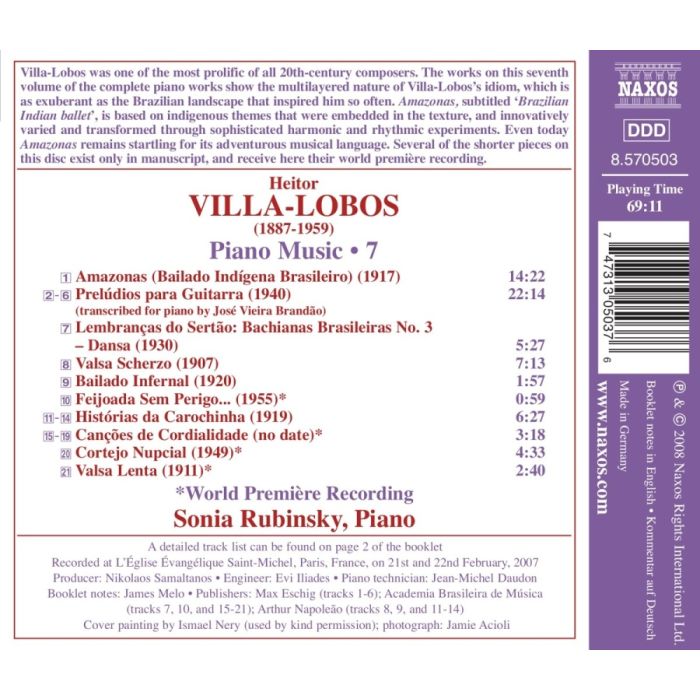 Villa-Lobos: Piano Music Vol. 7 - slide-1