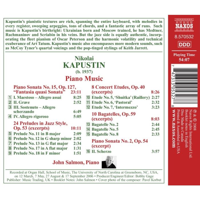 Kapustin:  Piano Sonata No. 15, Preludes - slide-1
