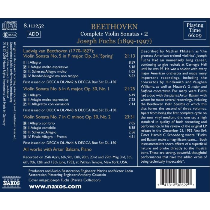 Beethoven: Complete Violin Sonatas Vol. 2 - slide-1
