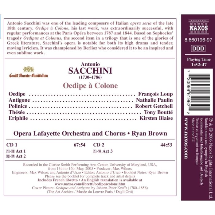 SACCHINI: Oedipe a Colone - slide-1