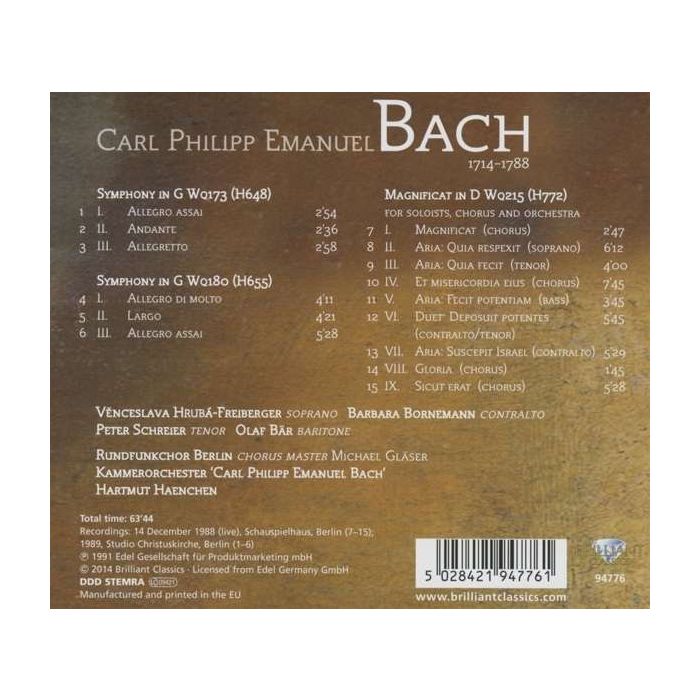 C.P.E. Bach: Magnificat - slide-1
