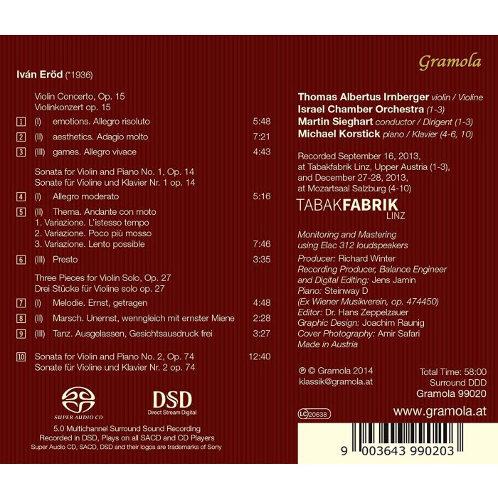 Eröd: Violinkonzert; Violinsonaten; Violinstücke - slide-1