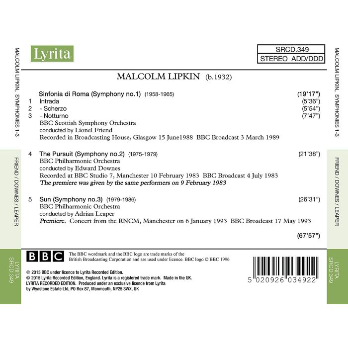 Lipkin: The Symphonies Nos. 1 - 3 - slide-1