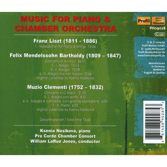 Liszt/Mendelssohn/Clementi: Music For Piano & Chamber Orchestra - slide-1