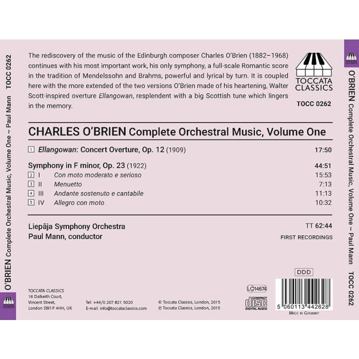O’Brien: Complete Orchestral Music Vol. 1 - slide-1