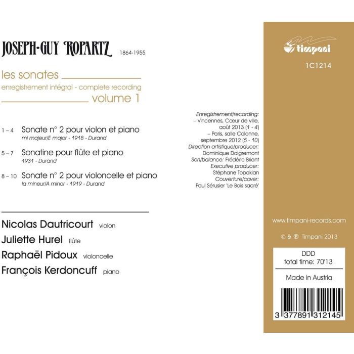 Ropartz: Les Sonates Vol. 1 - slide-1