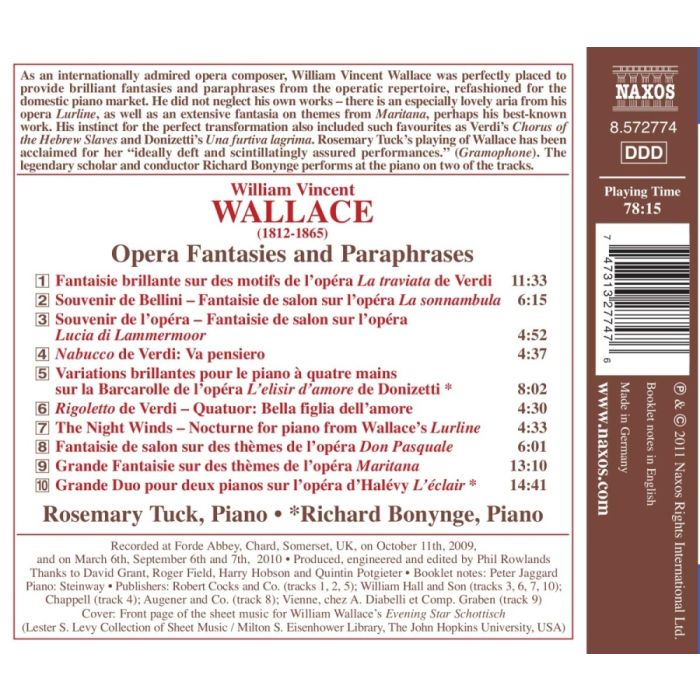 Wallace: Opera Fantasies and Paraphrases - slide-1