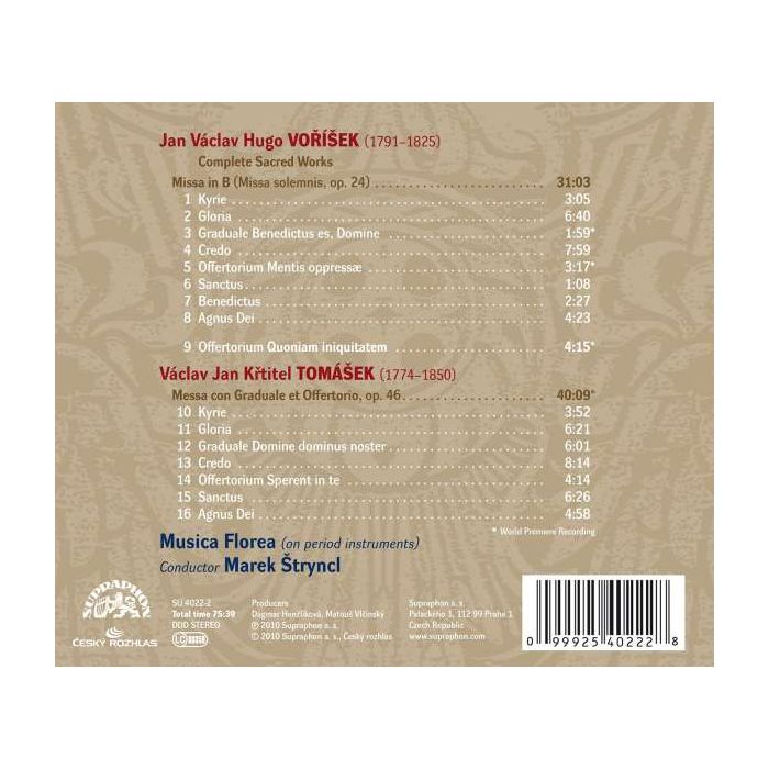 Voříšek: Missa in B / Tomášek: Messa con Graduale et Offertorio - slide-1