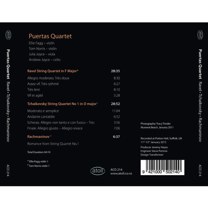 Ravel, Tchaikovsky, Rachmaninov: Works for String Quartet - slide-1