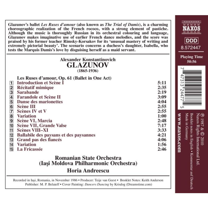 Glazunov: Orchestral Works, Vol. 19 - Les Ruses d'amour - slide-1