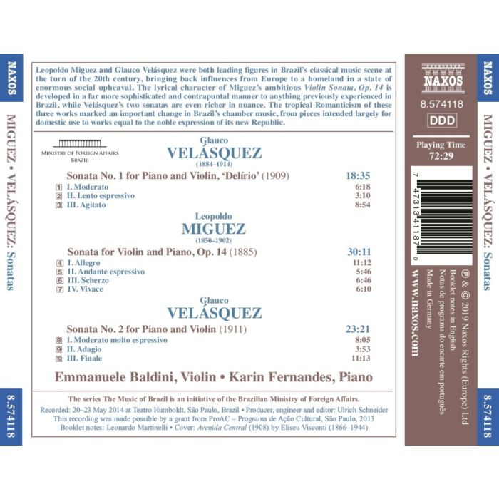 Miguez & Velasquez: Violin Sonatas - slide-1