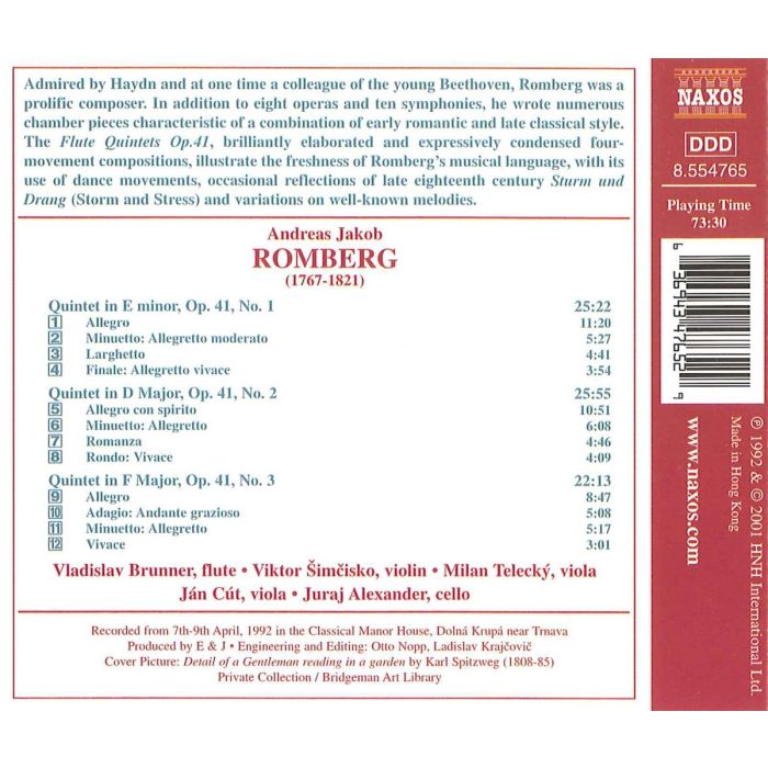 ROMBERG: Flute Quintets Op. 41, Nos. 1- 3 - slide-1