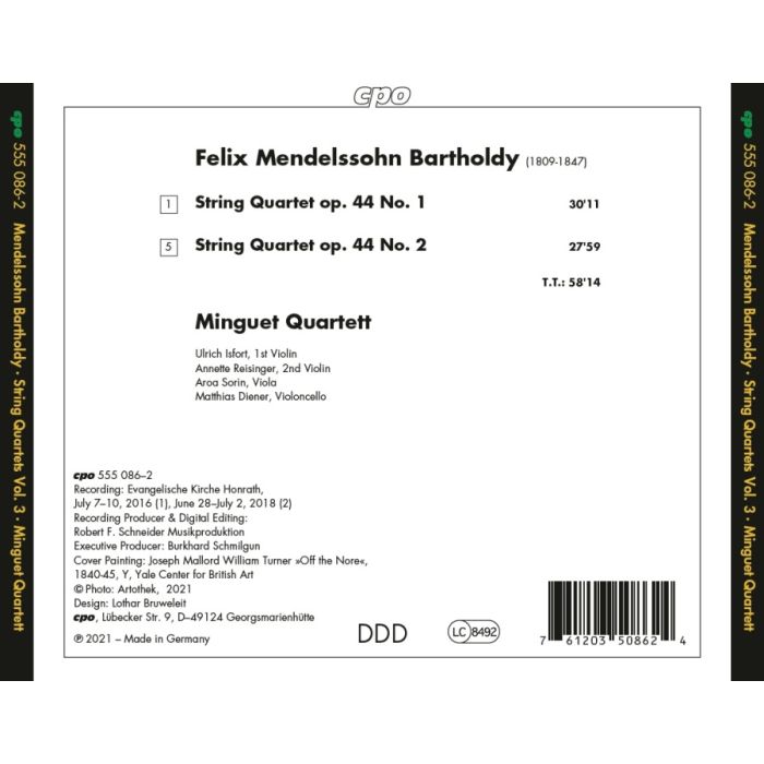 Mendelssohn: String Quartets op. 44, Nos. 1 & 2 - slide-1