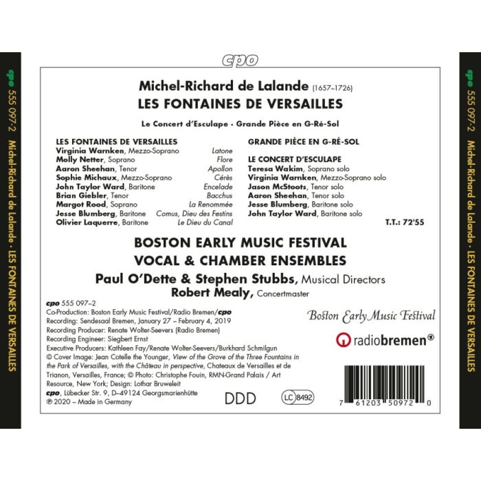Lalande: Les Fontaines de Versailles; Le Concert d’Esculape - slide-1