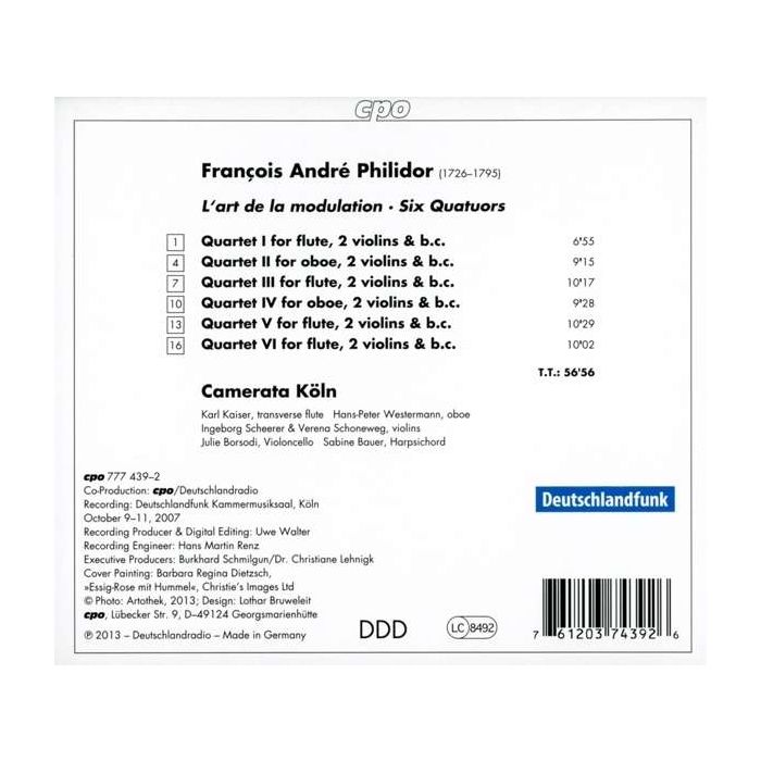 Philidor: L’art de la modulation, Six Quatuors - slide-1