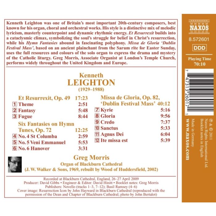 Leighton: Missa de Gloria, Et Resurrexit, Hymn Fantasies - slide-1