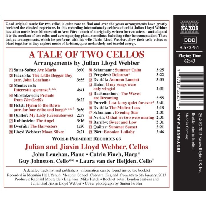A Tale of Two Cellos - Purcell / Dvořák / Schumann / Rachmaninov / Saint-Saëns - slide-1