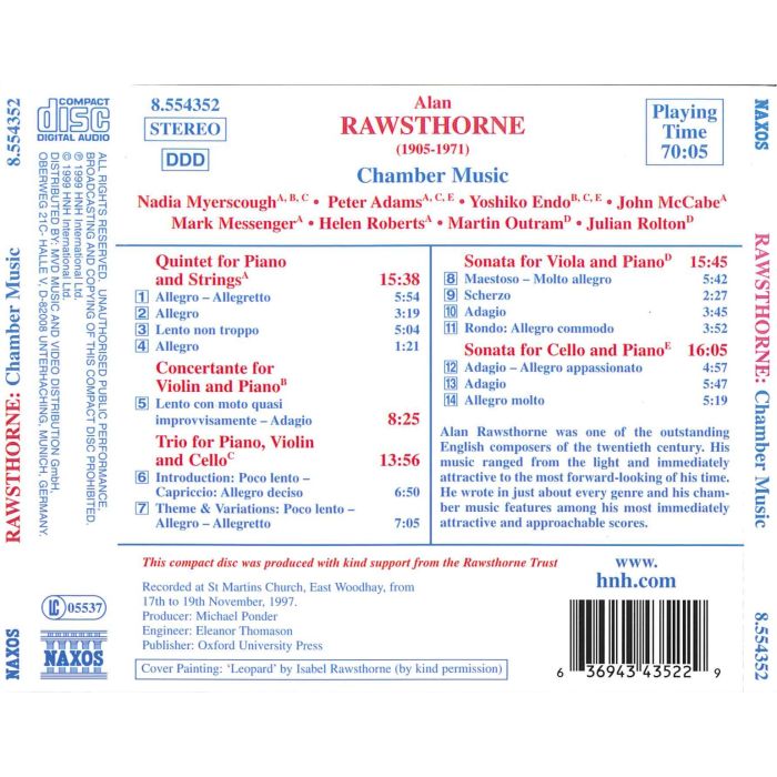 RAWSTHORNE: Chamber Music - slide-1