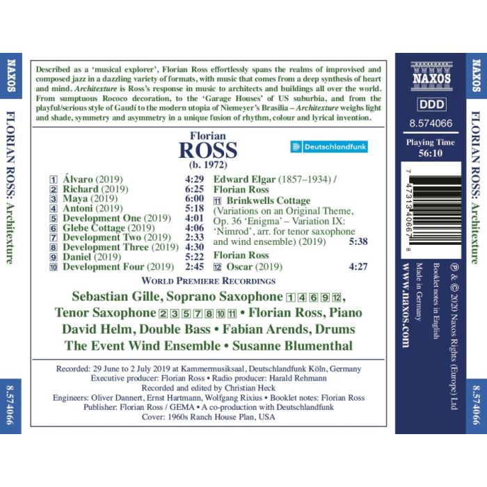 Ross: Architexture - Music for Jazz Quartet and Wind Ensemble - slide-1