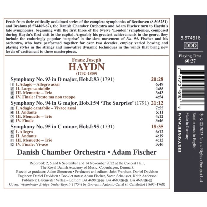 Haydn: Late Symphonies Vol. 1, Nos. 93–95 - slide-1
