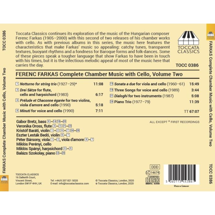 Farkas: Chamber Music with Cello II - slide-1
