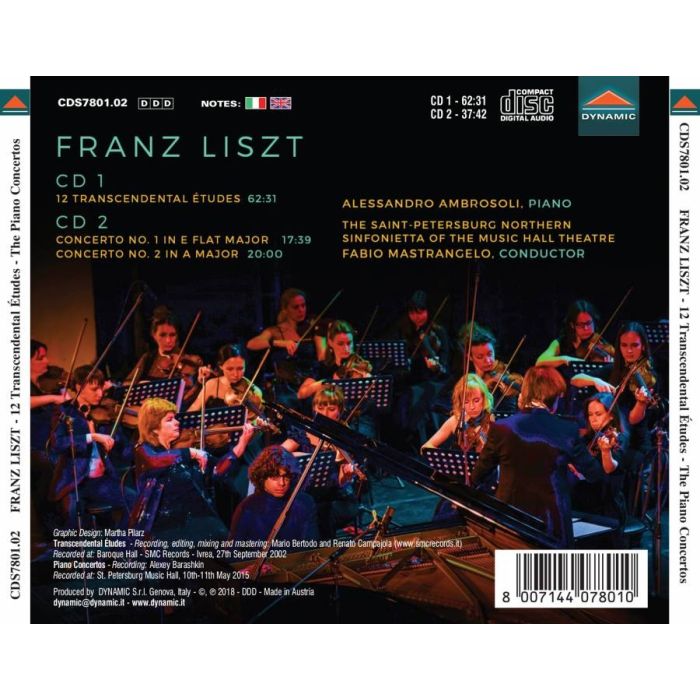 Liszt: 2 Piano Concertos; 12 Transcendental Etudes - slide-1