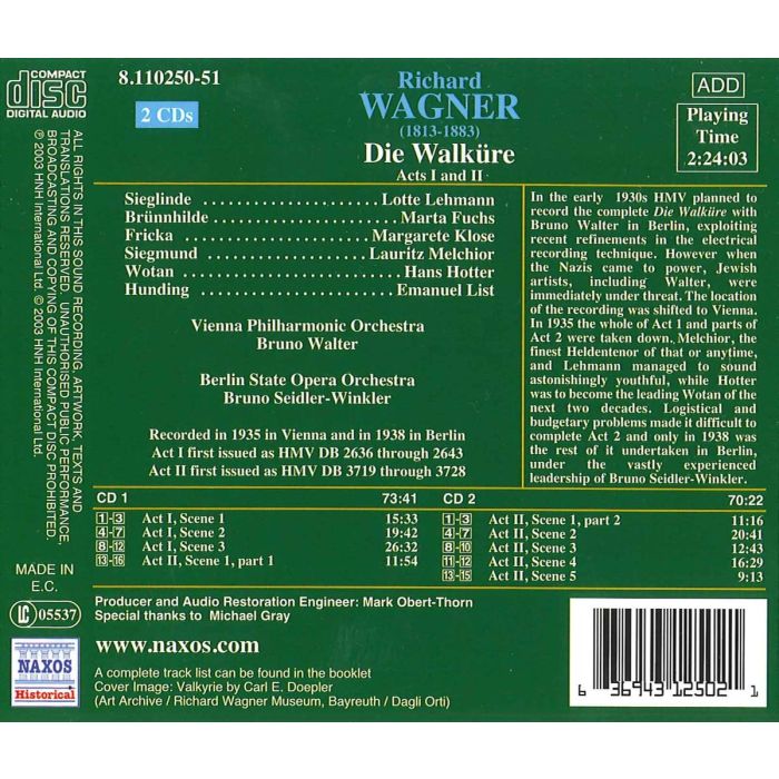 WAGNER: Die Walkure ( 1935-38), - slide-1