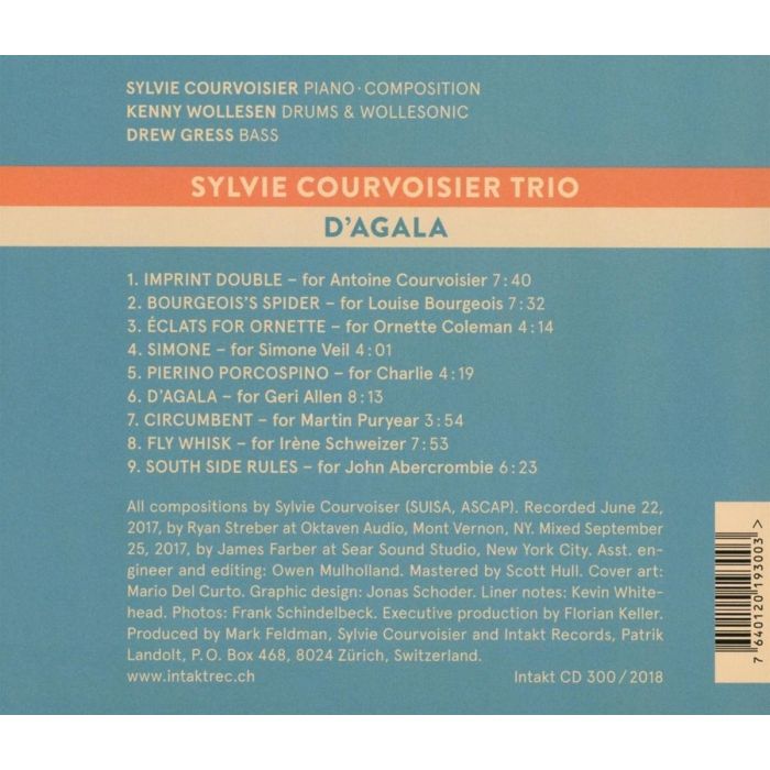 Sylvie Courvoisier Trio/Wollesen/Gress: D'Agala - slide-1