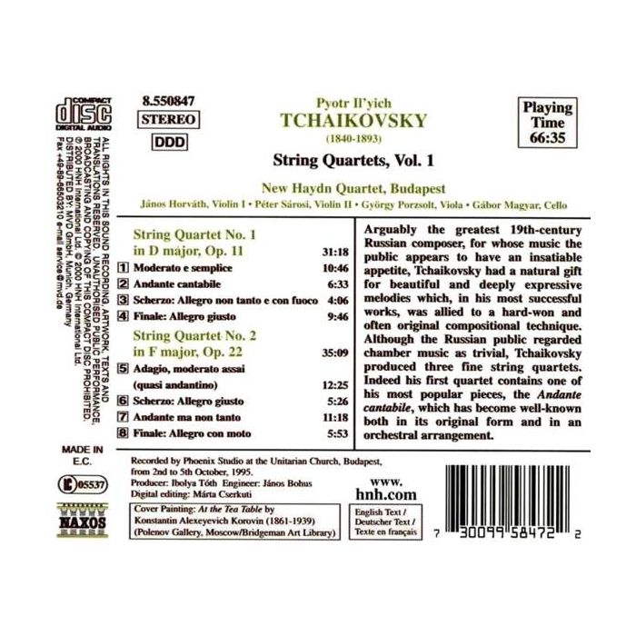 Tchaikovsky:String Quart. Vo.1 - slide-1