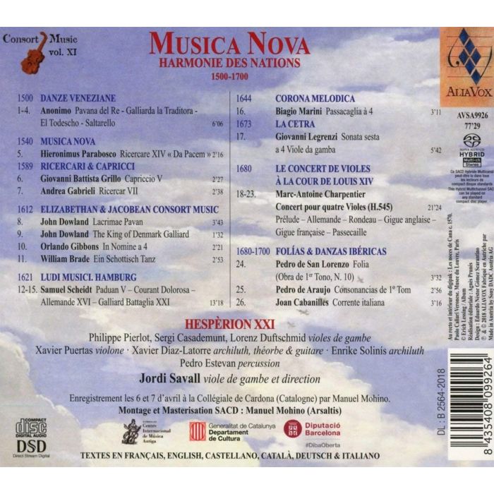 Musica Nova, Harmonie des nations 1500-1700 - slide-1